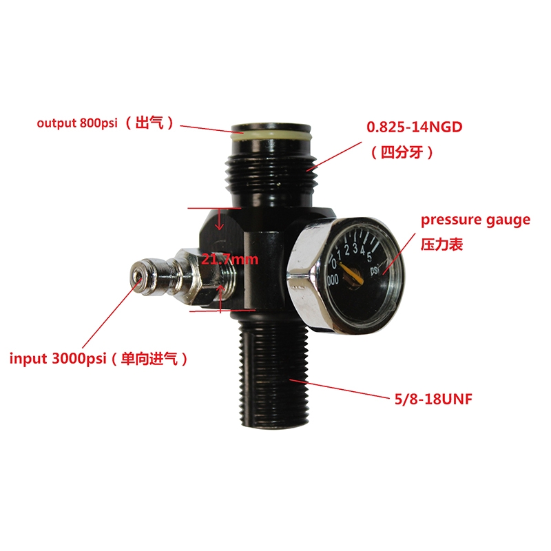 Régulateur de réservoir HPA 3 000 PSI | Sortie 650–700 PSI Régulateur de réservoir HPA 3 000 PSI | Sortie 650–700 PSI