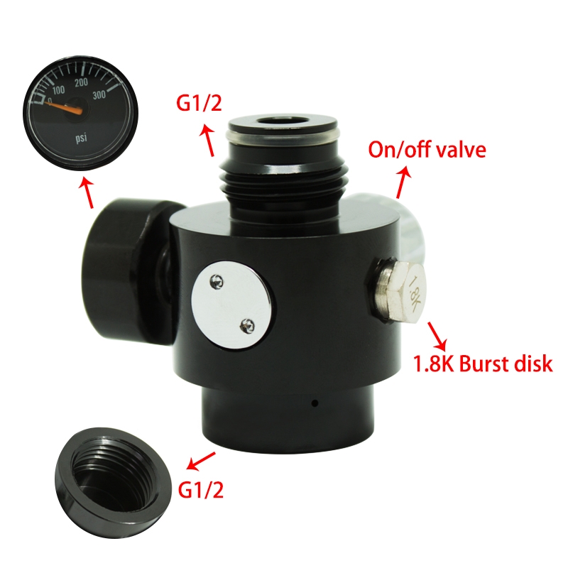 New Paintball Tank Cylinder Adjustable Regulator Output Pressure 0300psi_Shenzhen Great