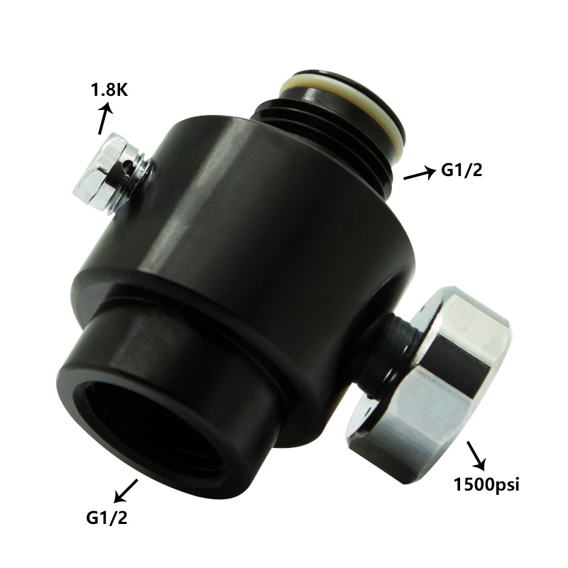 Paintball Tank Cylinder Adjustable Regulator Output Pressure 0800psi
