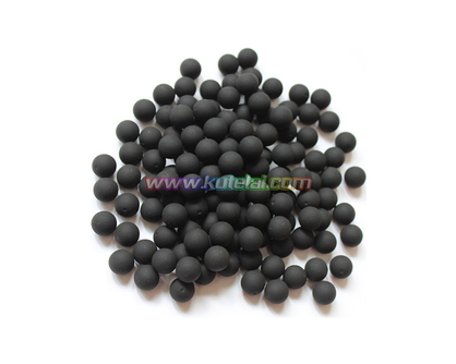 Black 0.50 Inch Reusable Natural Solid Rubber Ball