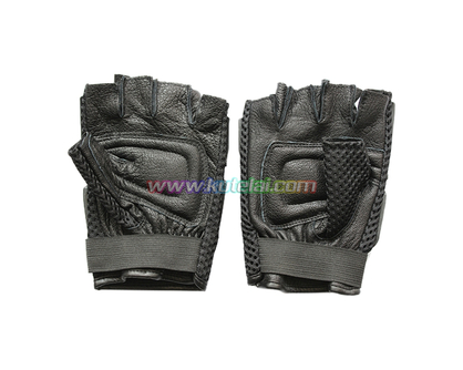 Black Tactical Airsoft Armed Protection Half Finger Paintball Gloves
