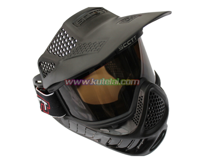 Black Paintball Scott Mask with Anti Fog Thermal Goggles