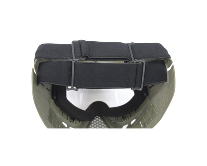 New Model mask with thermal anti-fog lens and double strap olive color