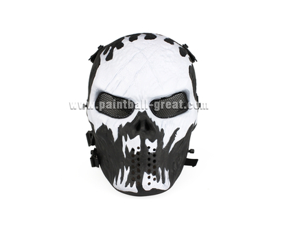 Metal Mesh Eye Protect Military Full Face Skull Skeleton Airsoft Mask