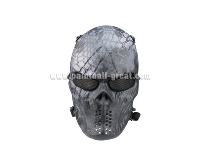 Cool Tactical Metal Mesh Eye Protect Skull Skeleton Airsoft Mask