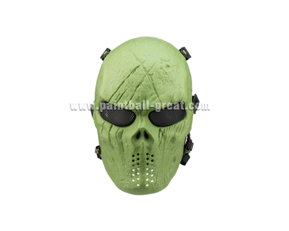 Hot Metal Mesh Skull Skeleton Full Face Protection Airsoft Mask