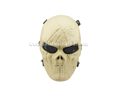 Hot Metal Mesh Skull Skeleton Full Face Protection Airsoft Mask