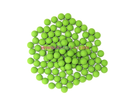 0.43 cal yellow reusable natural solid rubber ball