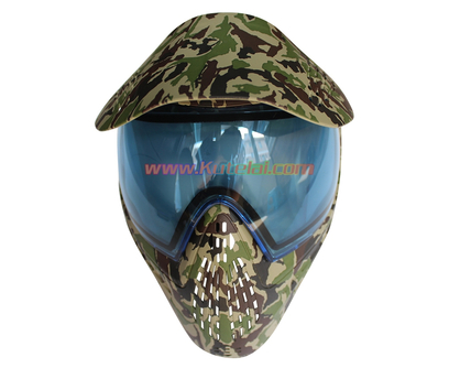 Camo Tactical Military Anti Fog Paintball Mask with Blue DYE I4 Thermal Lens