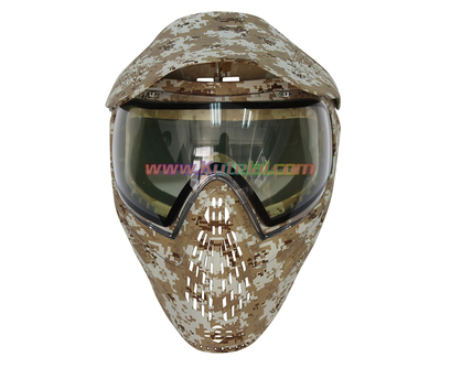 Tan Anti Fog Paintball Mask Archery Tag Mask