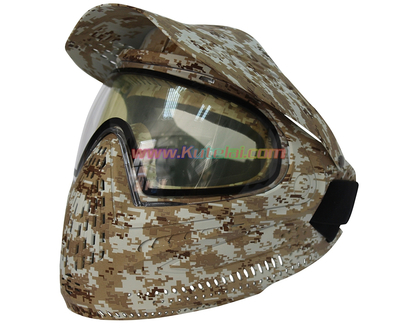 Tan Anti Fog Paintball Mask Archery Tag Mask