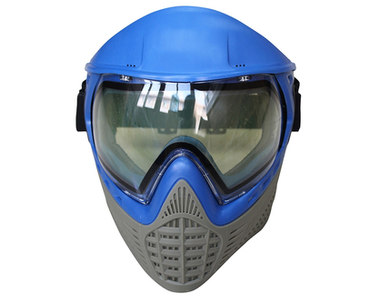 SPUNKY Thermal Anti-Fog Paintball Mask Goggle Blue-Olive with Visor