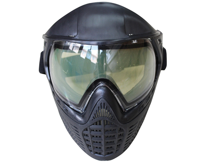 SPUNKY Thermal Anti-Fog Paintball Mask Goggle Black with Visor
