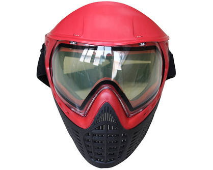 SPUNKY Thermal Anti-Fog Paintball Mask Goggle Red with Visor