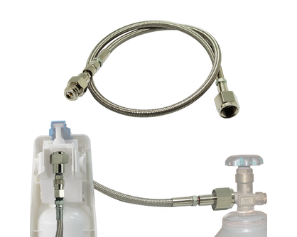  SodaStream / Soda Club to External CO2 Tank Direct Adapter & Braided Hose Kit 