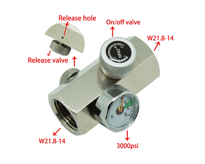  CO2 Cylinder Refill Adapter Connector W21.8-14 to DIN 477 / W21.8-14