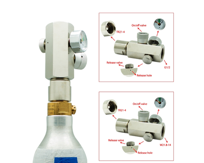 CO2 Gas Refill Adapter Connector For SodaStream Cylinder Brass Homebrew Kit 